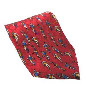 Fondini Basketball Player Red Novelty Silk Necktie